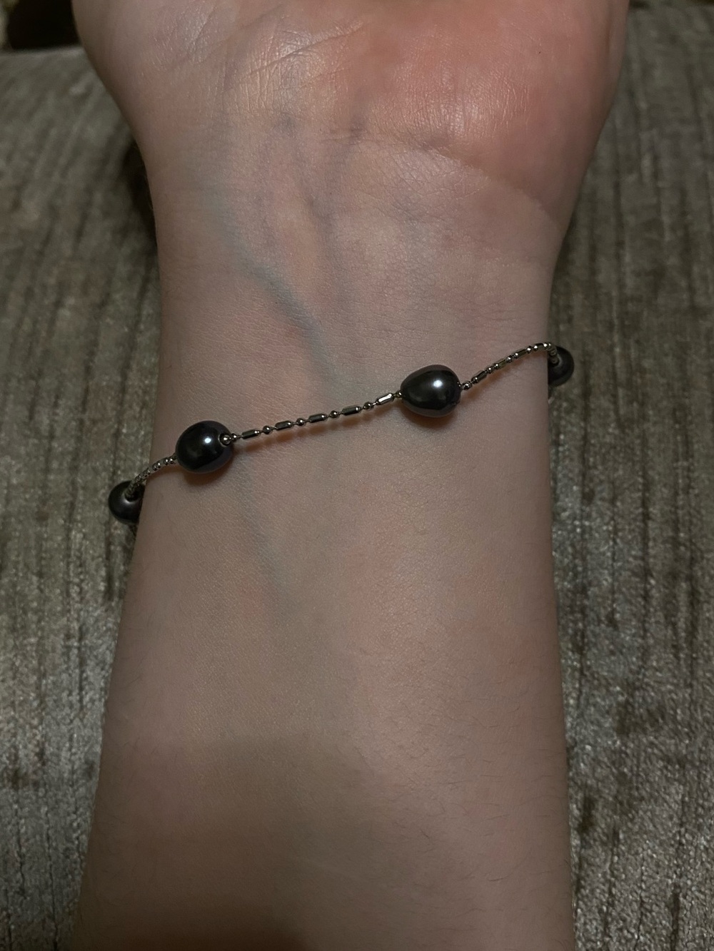 Elegant Black Pearl Beaded Bracelet